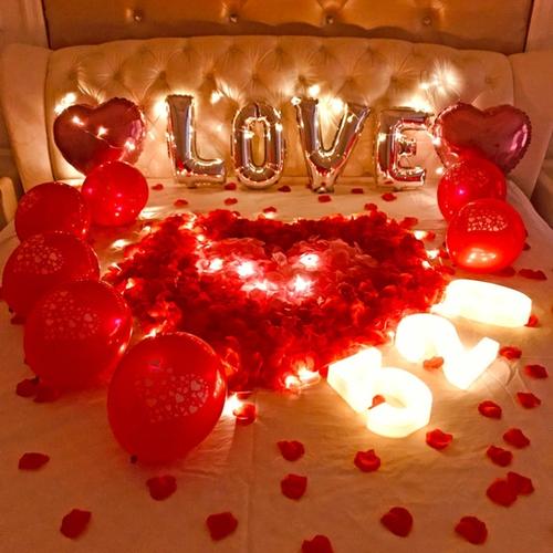 一周年浪漫表白告白神器布置宾馆房间室内套餐情人节520房间惊喜