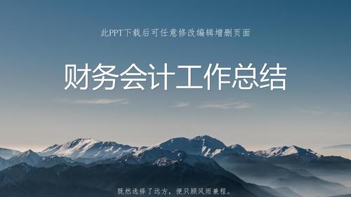 财务会计工作总结ppt模板内容完整 计划展望