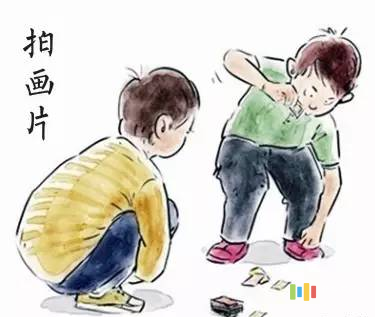 在手心手背翻转 看谁动作灵活,接住的多 谁就是石子界的王者 拍画片