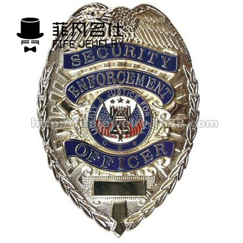 美国警察徽章 警徽胸牌荣誉奖牌高档纪念章定制美式警徽帽肩章