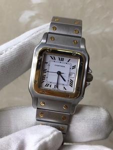 正品二手瑞士手表 卡地亚山度士系列男士手表 全自动机械机芯 18k