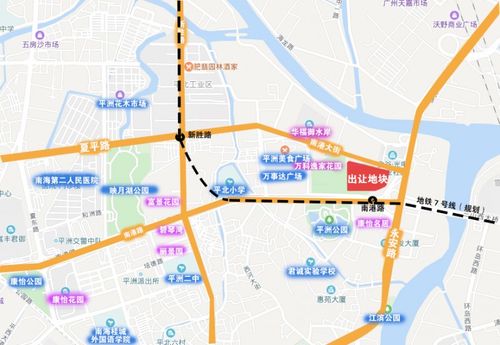 从地图上看,地块位于南海桂城平洲片区,与佛山首宗全自持项目万科逸家