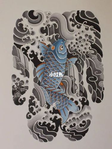 日式老传统满背鲤鱼纹身素材分享_纹身_鲤鱼_纹身素材
