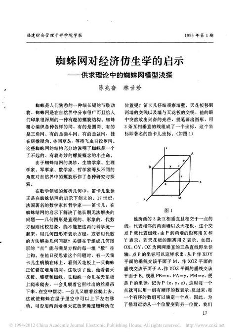蜘蛛网对经济仿生学的启示_供求理论中的蜘蛛网模型浅探