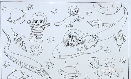 小学生儿童科幻画教程