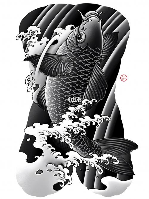 原创日式传统满背鲤鱼纹身手稿_纹身_鲤鱼_青岛奥林匹克帆船中心攻略