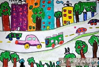 英语培训招生优惠活动  主题绘画热闹的马路  幼儿园大班