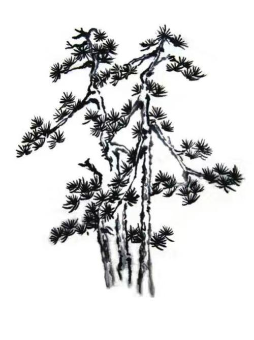 树叶画法——点叶法,夹叶法详解