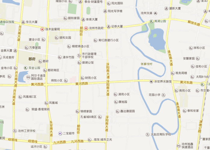 河北省沧州市运河区朝阳北大道在哪