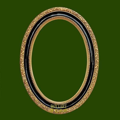 椭圆形小24寸婚纱照相框定制简约创意油画外框装饰欧式豪华油画框