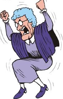 卡通人物暴跳如雷