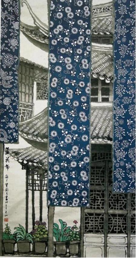 水乡蓝印花布|曹舒天_工艺品-古风坊
