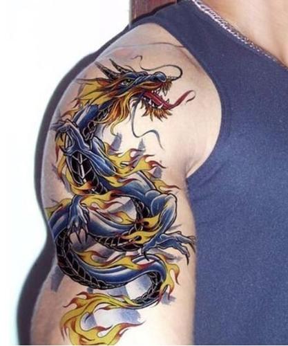 非主流图片手臂彩绘纹身图案