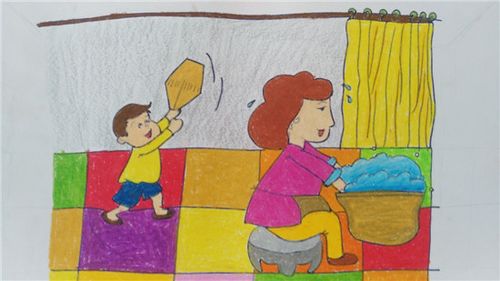 洪泽湖幼儿园开展"我眼中的妈妈"绘画活动