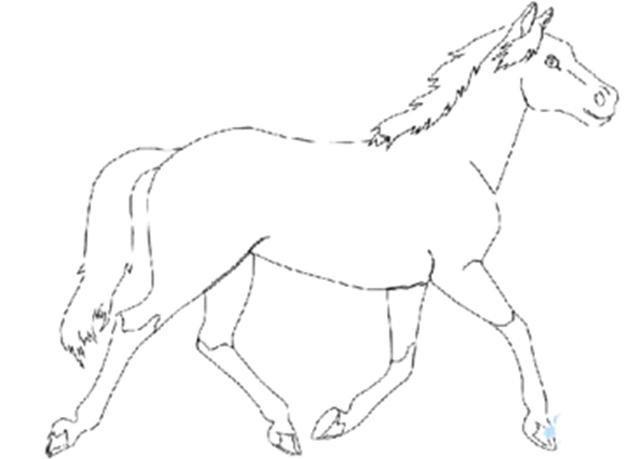 如何画马的简笔画黑骏马简笔画q版怎么画马的简笔画copyright 08