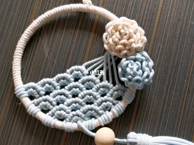 浪花一朵朵手工编织挂件,慢教程,尽力了_挂件_流苏_我