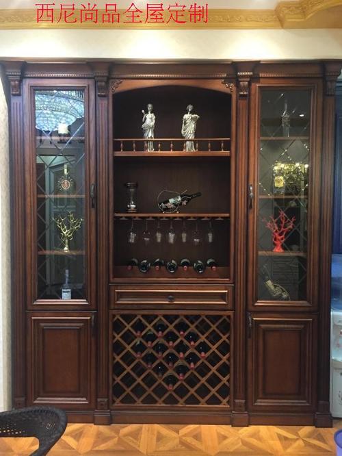 北京实木酒柜进口红橡 高2.4米宽2.2米实体店样品 展出2两个月