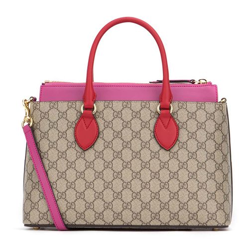 gucci/古驰 女士 真皮 网格纹饰 手提包 ge