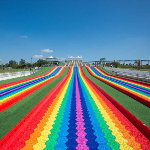 景区扩展培训,彩虹滑道,七彩滑道波浪.