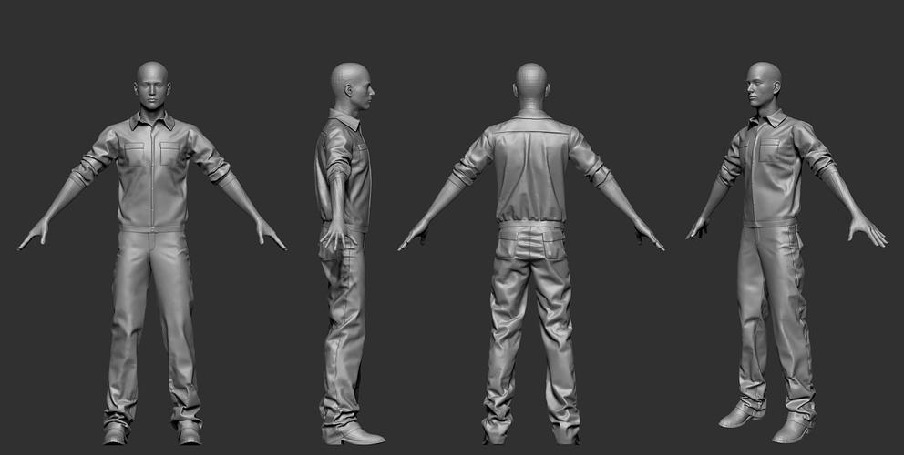 角色模型|三维|人物/生物|1234木头人bxd - 原创作品