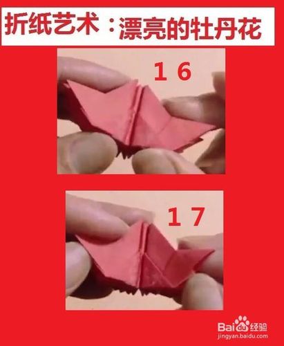 折纸艺术:漂亮的牡丹花.