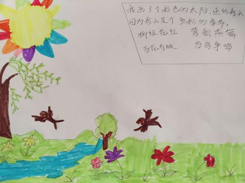 我画了个彩色的太阳,送给春天!因为春天是个多彩的季节