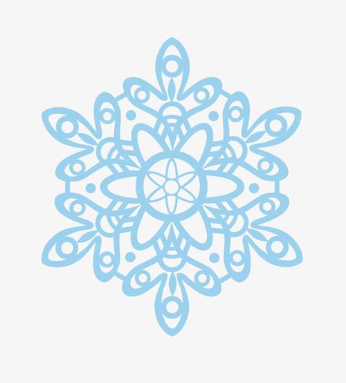 蓝色雪花图案