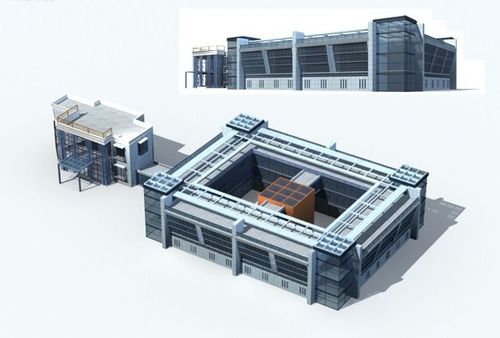 时尚现代风格公共建筑设计3d模型素材