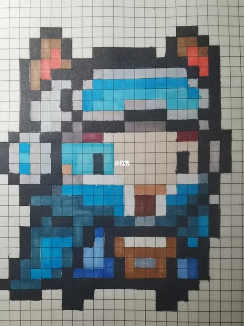 像素画day2 谁玩元气?_像素画_人文_绘画