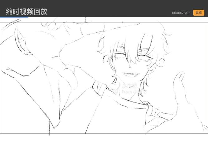 时光代理人 简笔画 procreate教程_procreate_简笔画