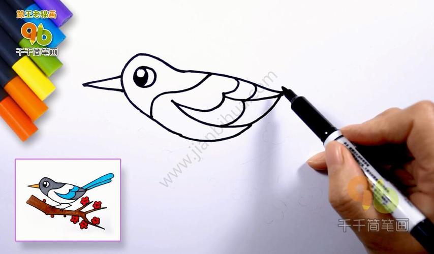 喜鹊儿童简笔画