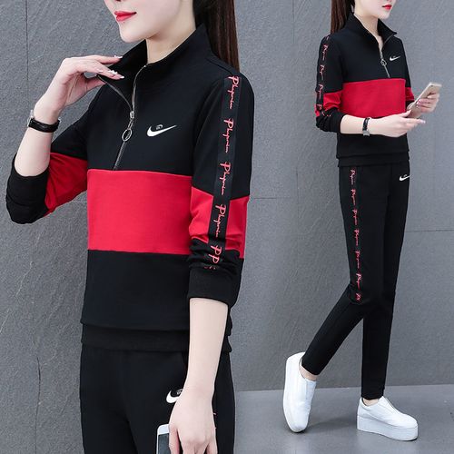 2021年新款运动服,2021年新款女运动套装 【官网正品】休闲运动服套装女士春秋季2021年新款纯棉时尚两件套