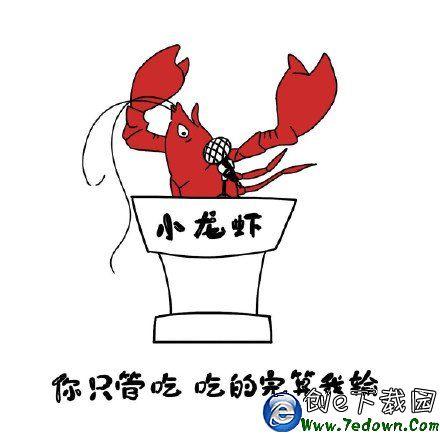 创e下载 软件下载 联络聊天 表情头像 小龙虾我们走图片表情包   拉着