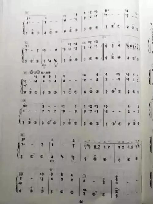 《山楂树》手风琴钢琴电子琴谱