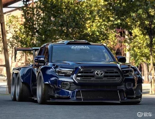 尾翼 低趴 宽体 6轮设计,这辆丰田皮卡够高冷
