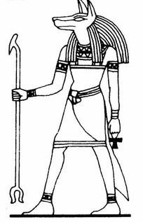 线描古埃及法老