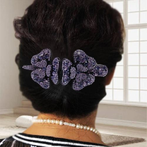 中年高端卡子发夹妇女大气老年人奢华带钻镶钻发饰