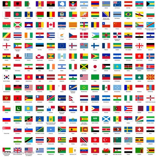 世界国旗及国名图片缩图