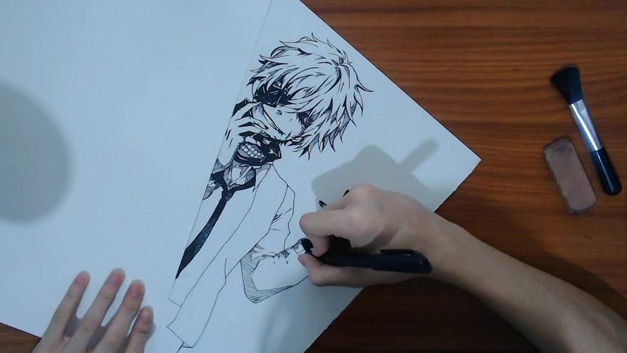 【鬼影】水笔画个金木小天使