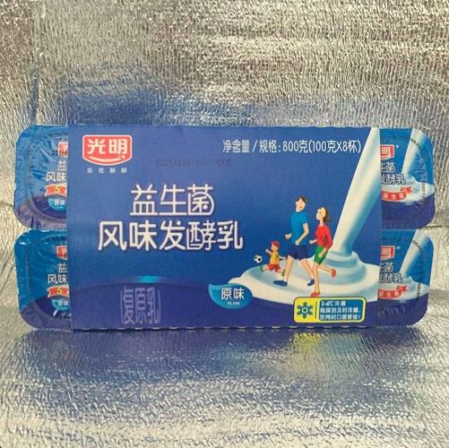 光明100gx8杯益生菌原味发酵乳