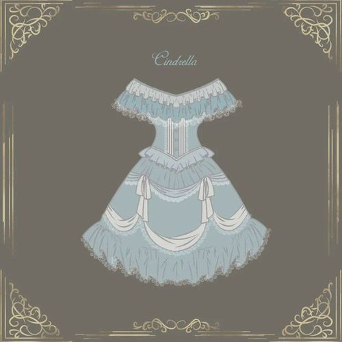 lolita设计效果图丨英伦田园风小裙子