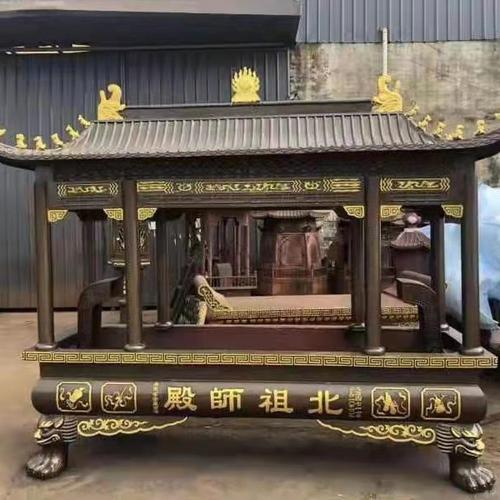 铸铜铸铁带顶香炉祠堂景区陵园墓地室外大香炉寺院插香炉