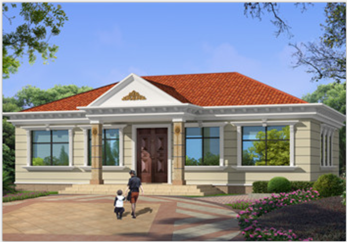 农村双拼一层六间平房设计图