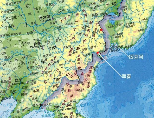 绥芬河和珲春位置图