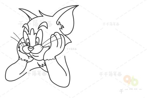 猫和老鼠 汤姆和杰瑞简笔画 亲子画-儿童简笔画大全