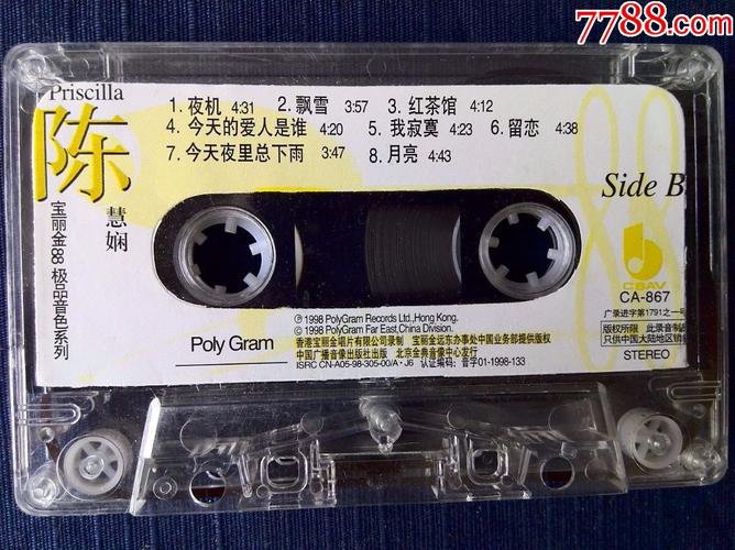 陈慧娴专辑《逝去的诺言》宝丽金录制,之歌广播音像出版社出版