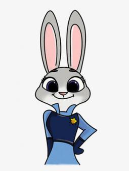 疯狂动物城免子朱迪简笔画