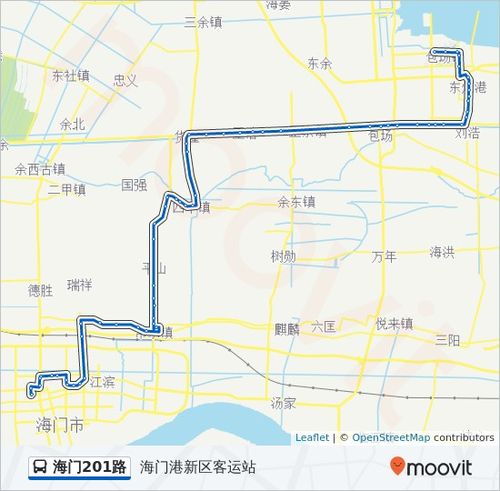 公交海门201路的线路图
