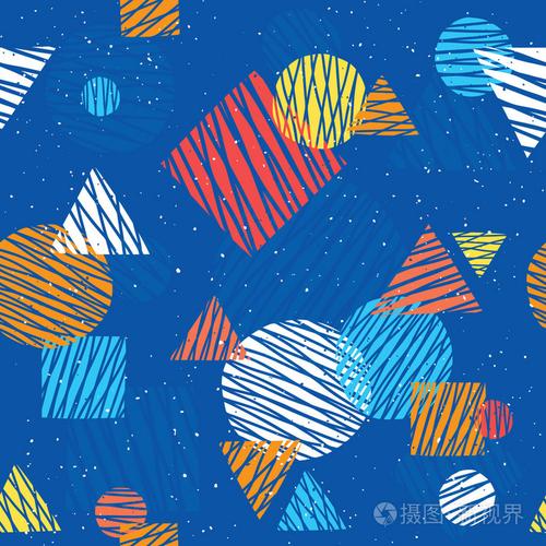 波普艺术复古无缝矢量背景图案