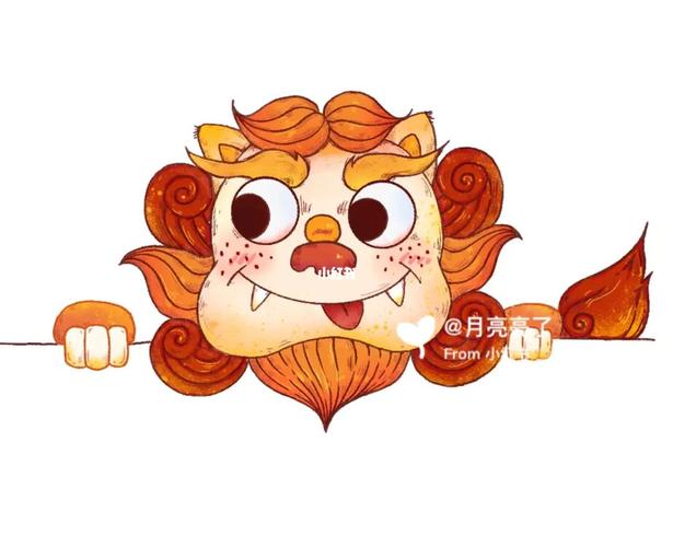 手绘小狮子00_手绘_绘画_插画_画画_潮流_潮流艺术
